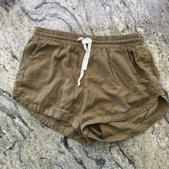 Billabong Pants - Women's Billabong Road Trippin Shorts in Olive Green Small